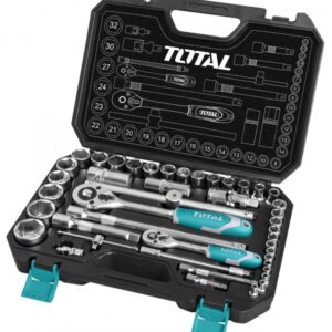 44件1/4'' + 1/2''套筒集